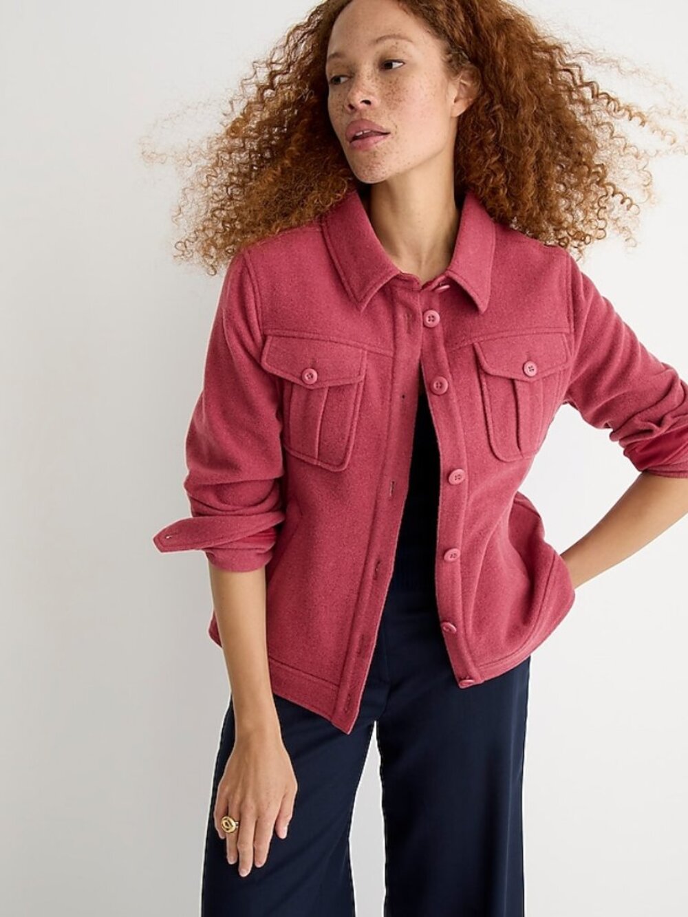 J Crew Women’s  Wool Blend Jacket Button Down Size Medium NWOT!